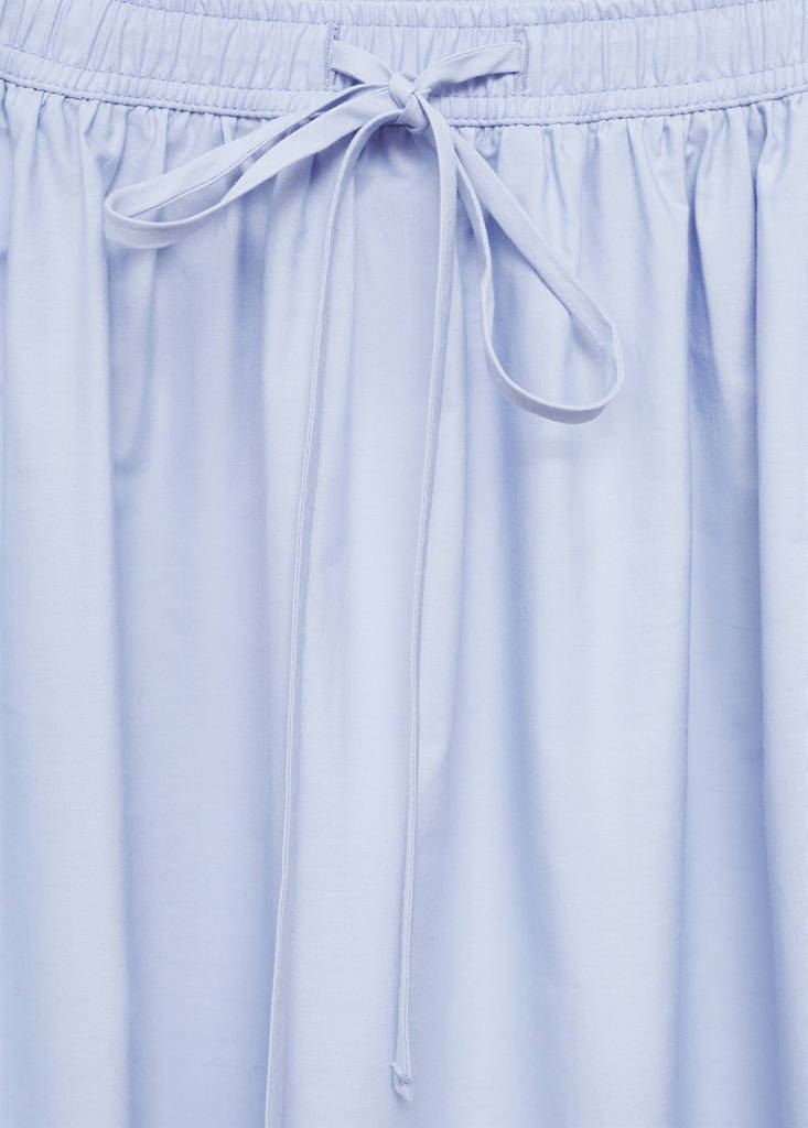Flared cotton skirt — Sky Blue