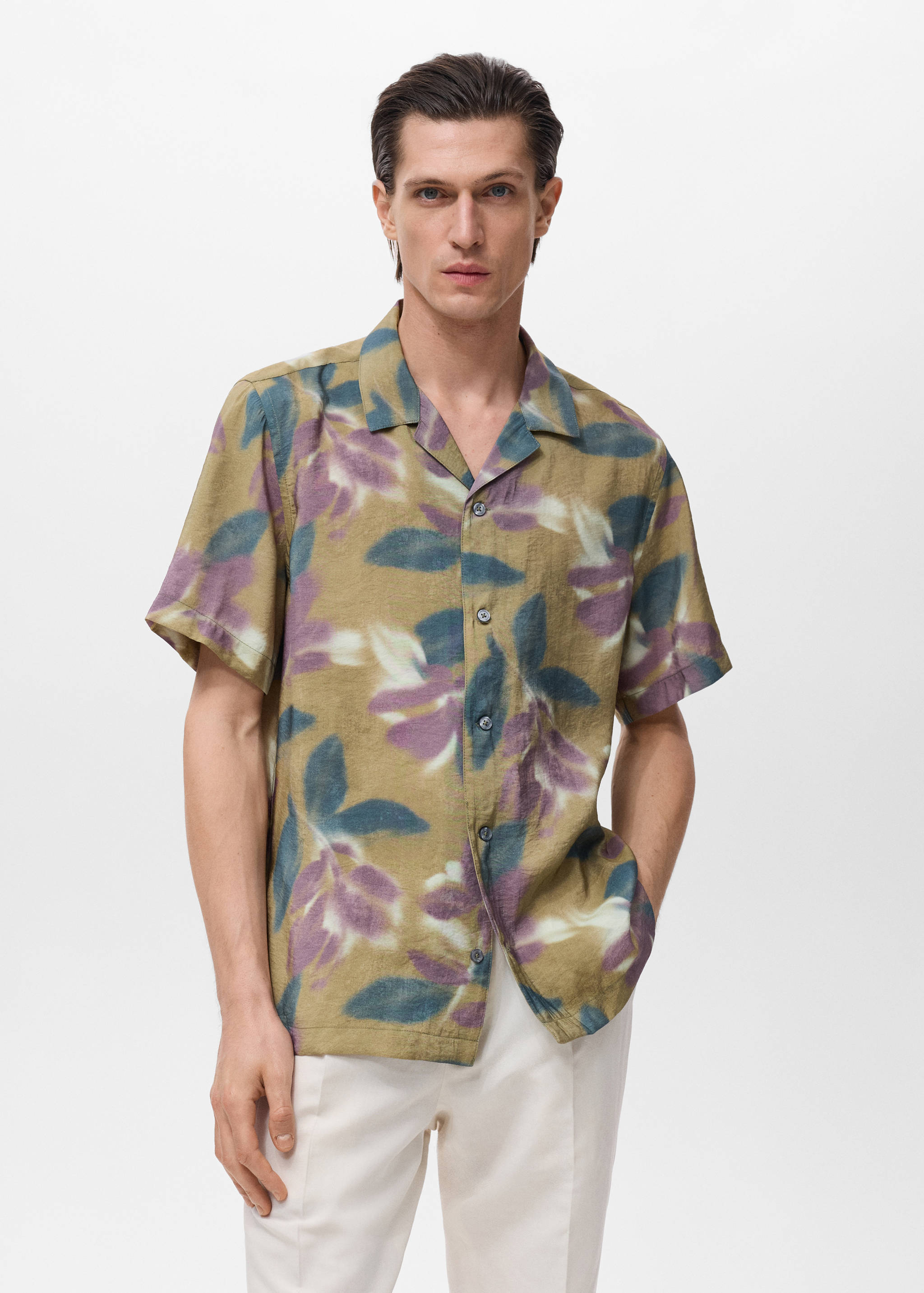Printed short-sleeved shirt - Medium plane