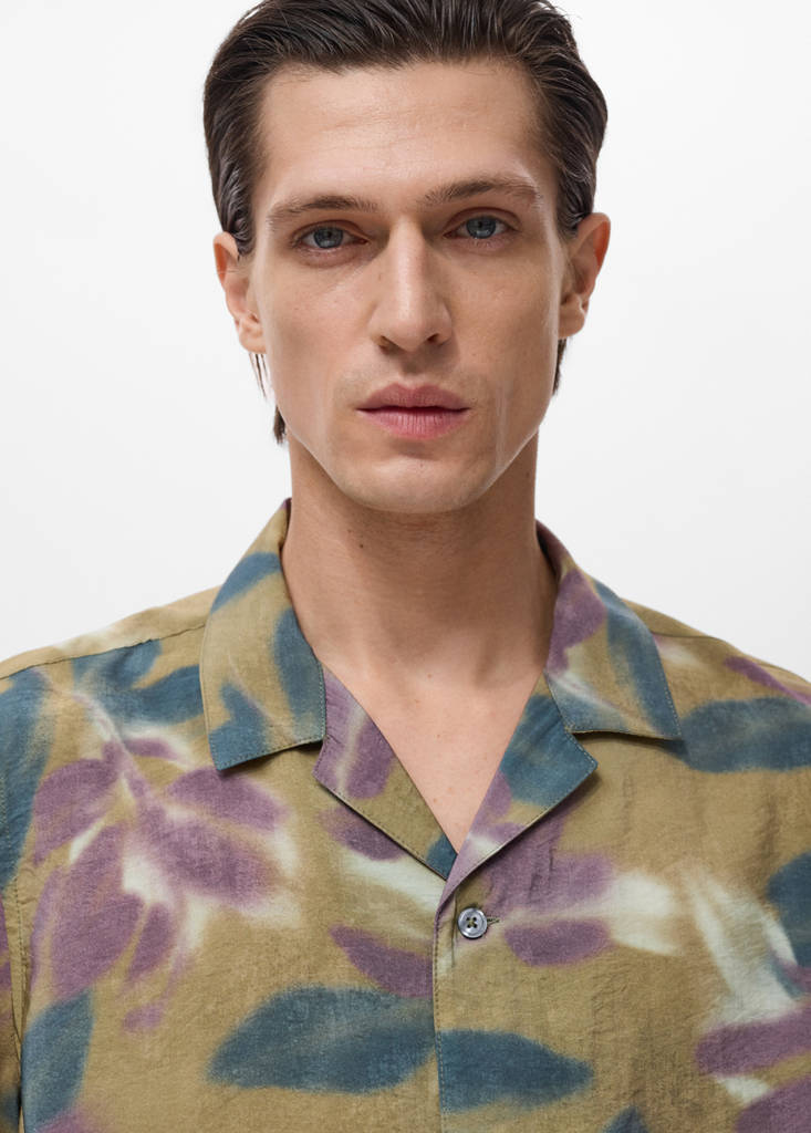 Printed short-sleeved shirt — Light/Pastel Purple