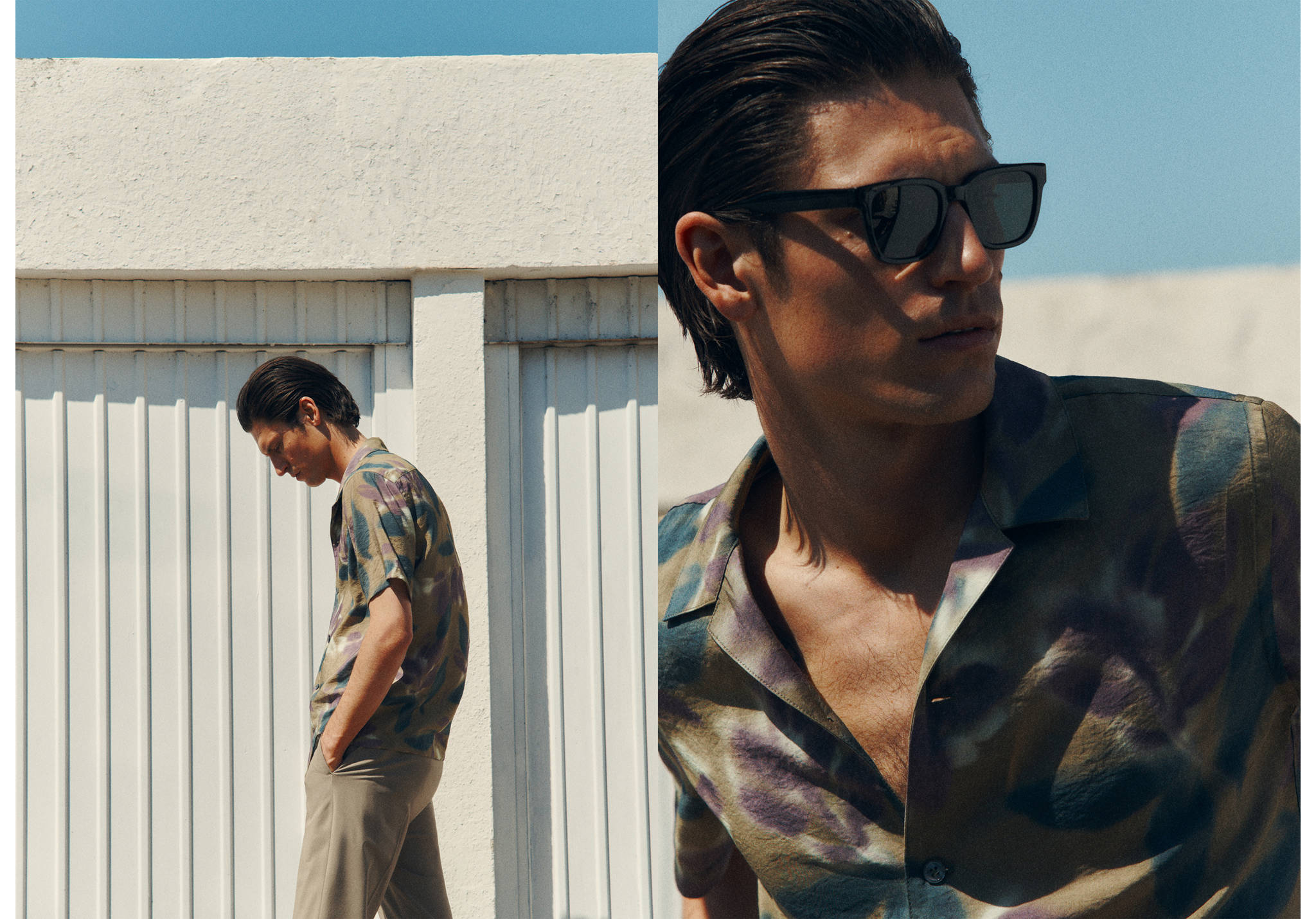 قميص مطبوع بأكمام قصيرة - رؤية بانورامية