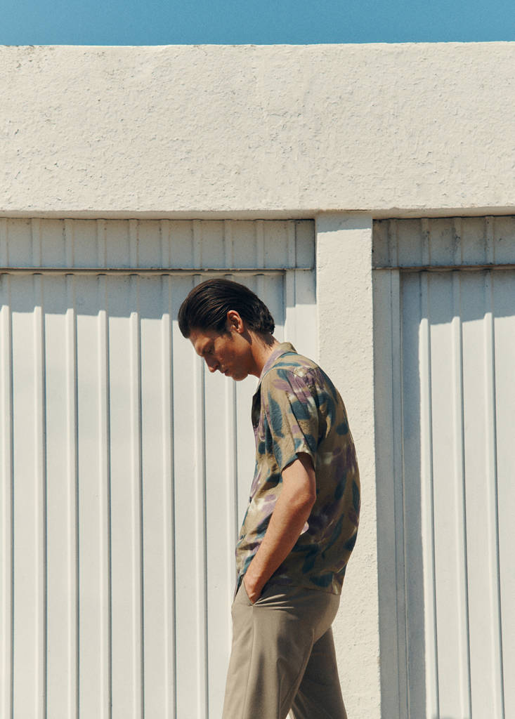 Printed short-sleeved shirt — Light/Pastel Purple