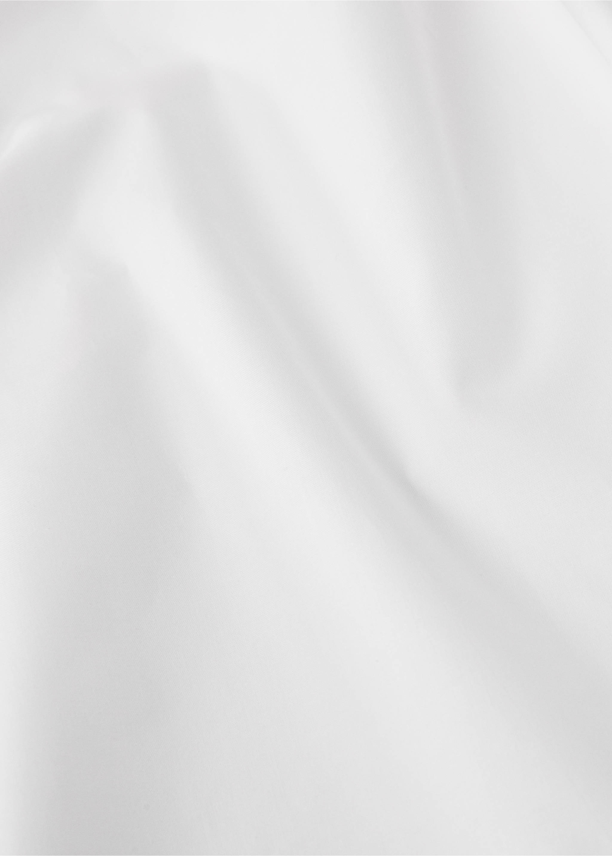 Percale cotton lace flat sheet Queen bed - Details of the article 3, White. Ref: 17061276-00.
