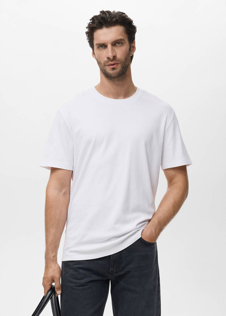 Medium weight regular fit T-shirt — White