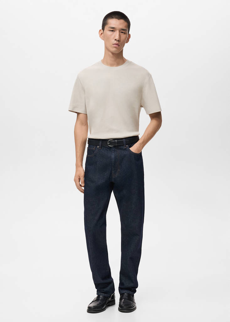 Medium weight regular fit T-shirt — Sand