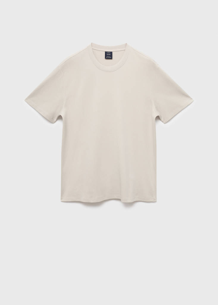 Medium weight regular fit T-shirt — Sand