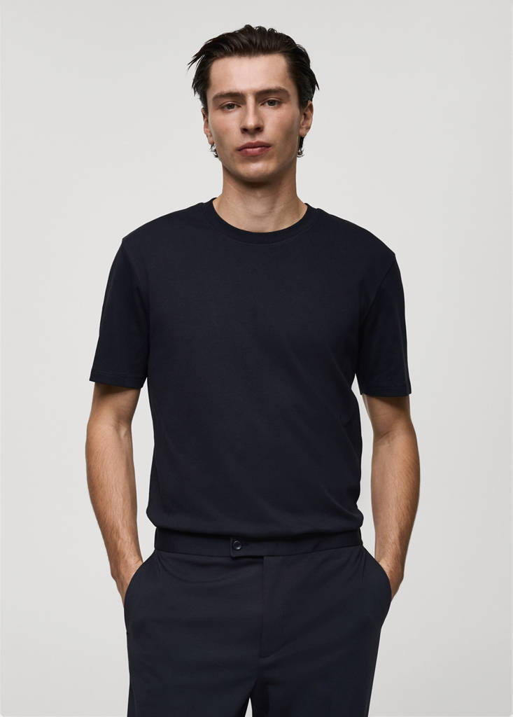 Medium weight regular fit T-shirt — Dark Navy