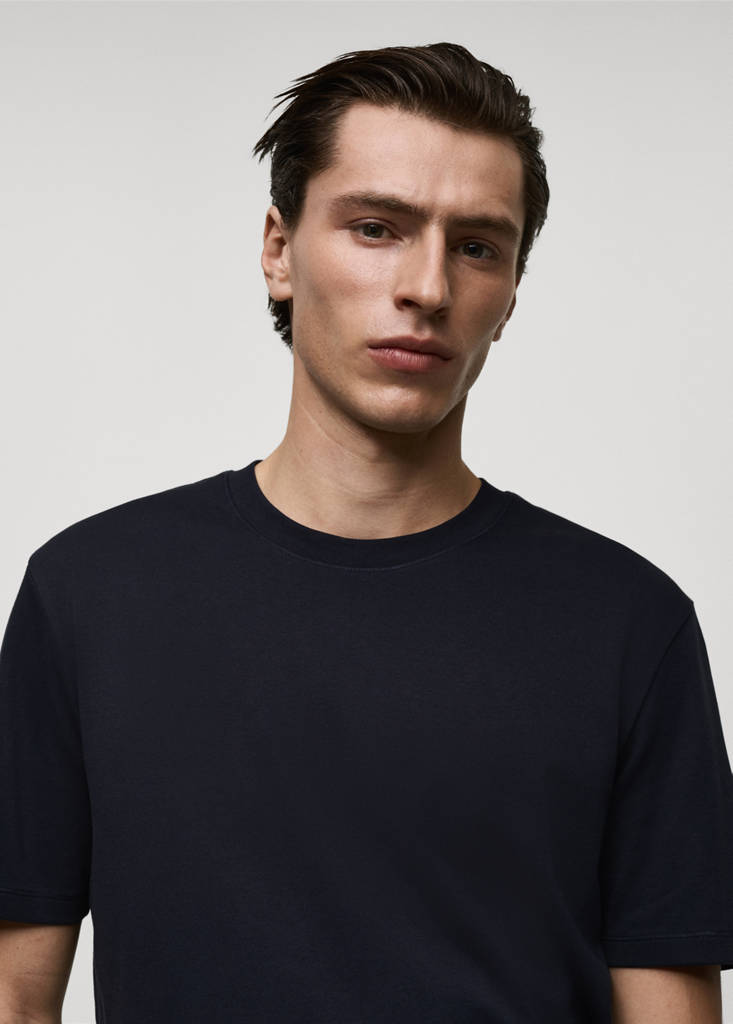 Medium weight regular fit T-shirt — Dark Navy
