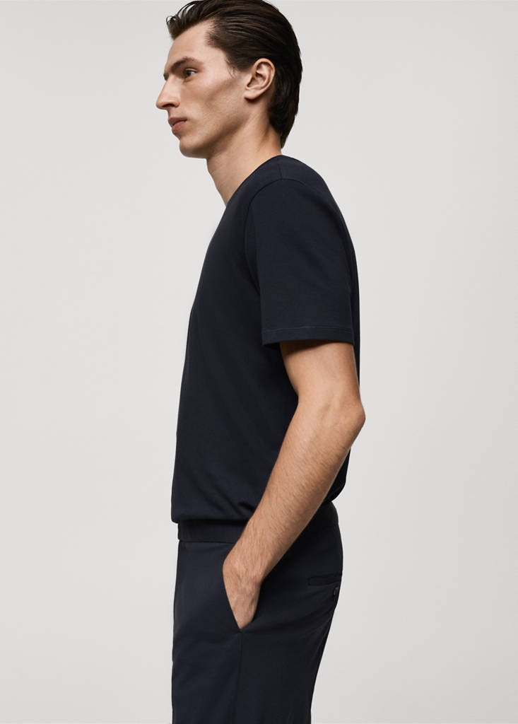 Medium weight regular fit T-shirt — Dark Navy