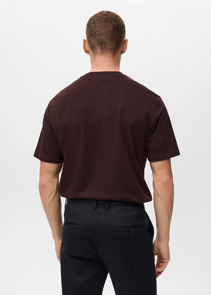 Medium weight regular fit T-shirt — Wine