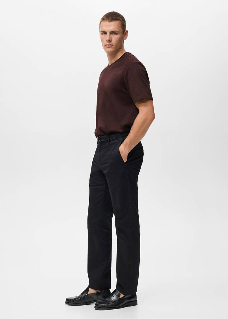 Medium weight regular fit T-shirt — Wine