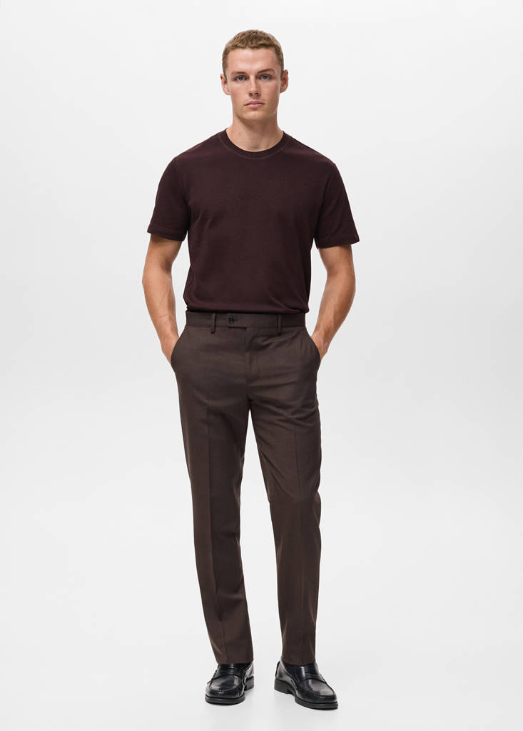 Medium weight regular fit T-shirt — Wine