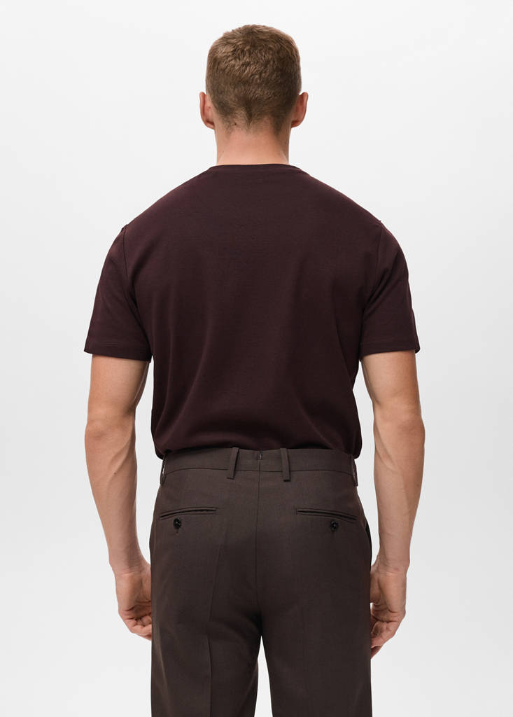Medium weight regular fit T-shirt — Wine