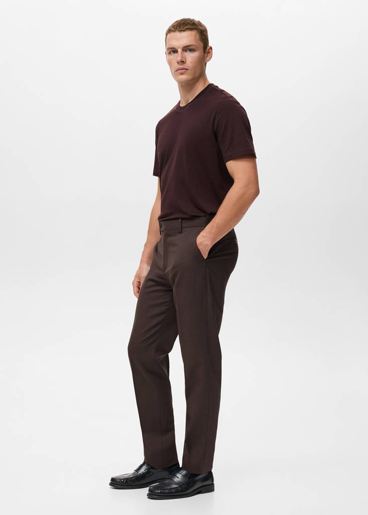 Medium weight regular fit T-shirt — Wine
