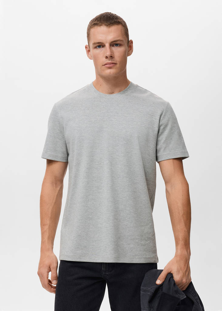Medium weight regular fit T-shirt — Medium Heather Grey