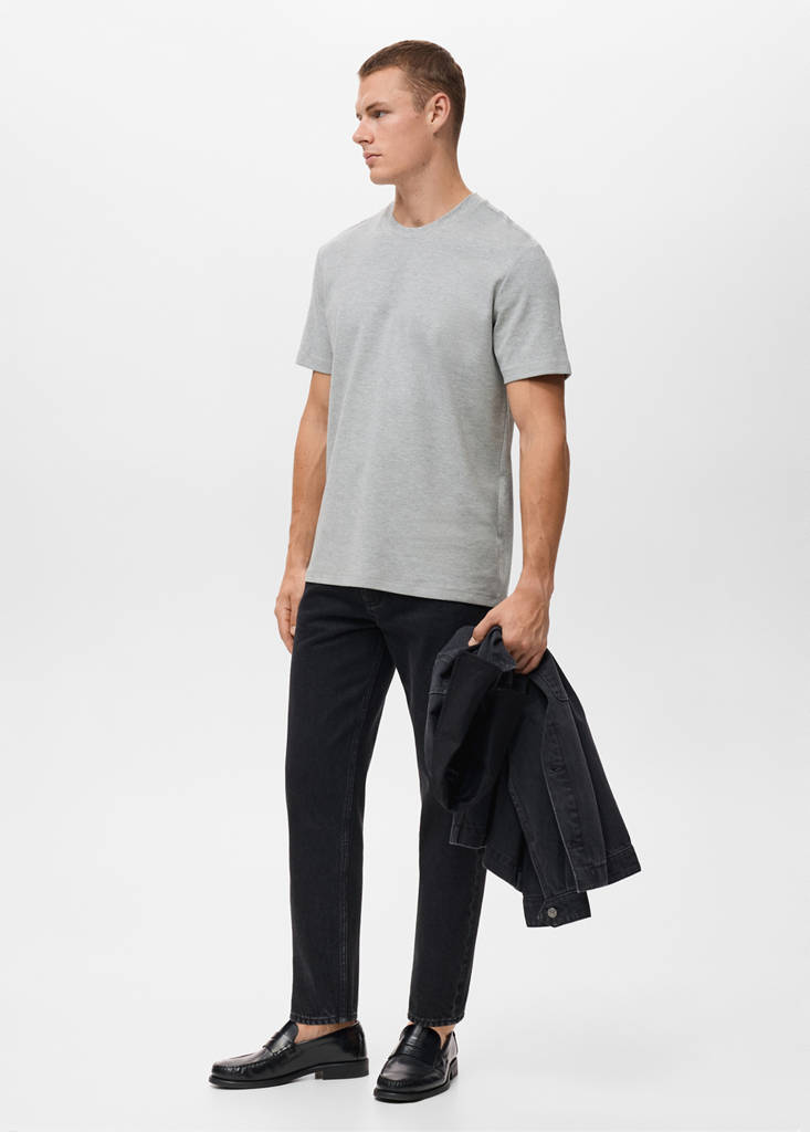 Medium weight regular fit T-shirt — Medium Heather Grey