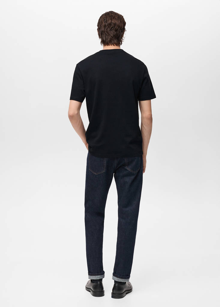 Medium weight regular fit T-shirt — Black