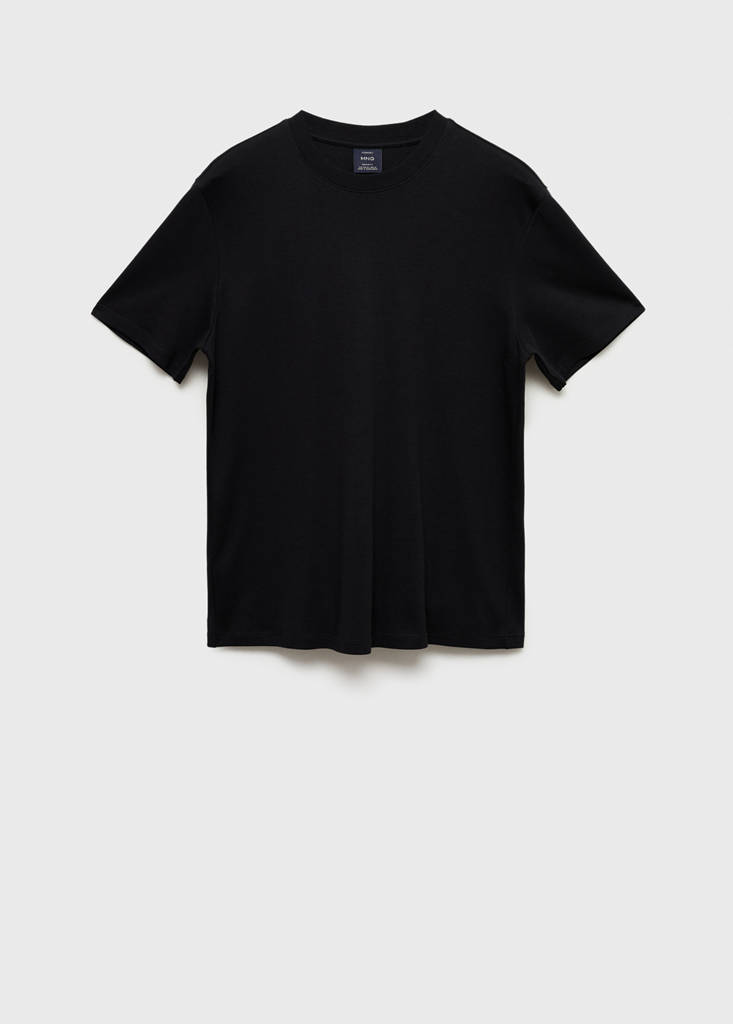 Medium weight regular fit T-shirt — Black