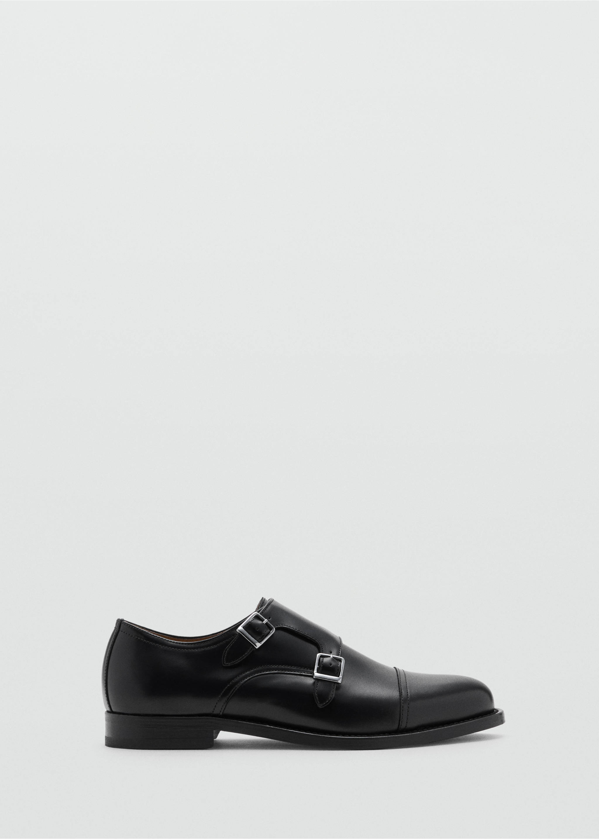 Zapato piel doble hebilla - Artículo sin modelo, Negro. Ref: 17061281-00.
