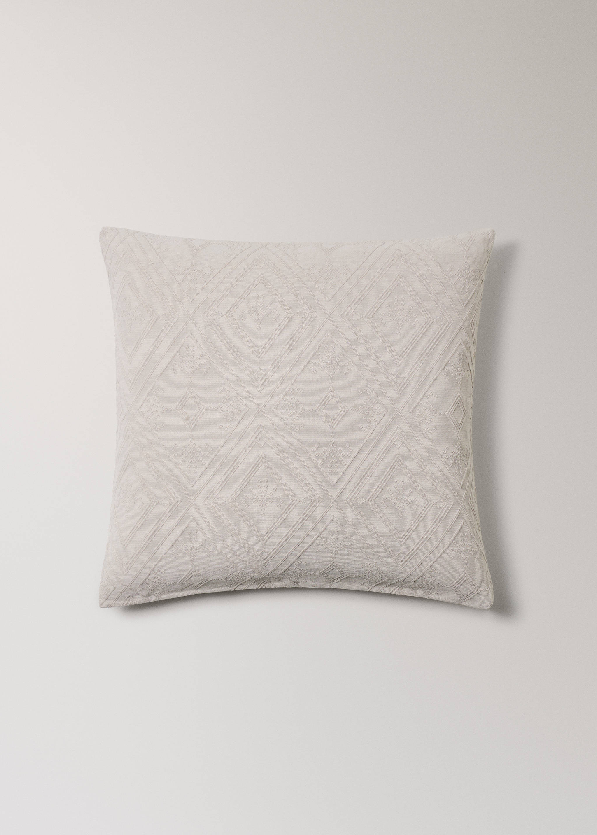 Cotton jacquard rhombus cushion cover 60x60 cm - Article without model