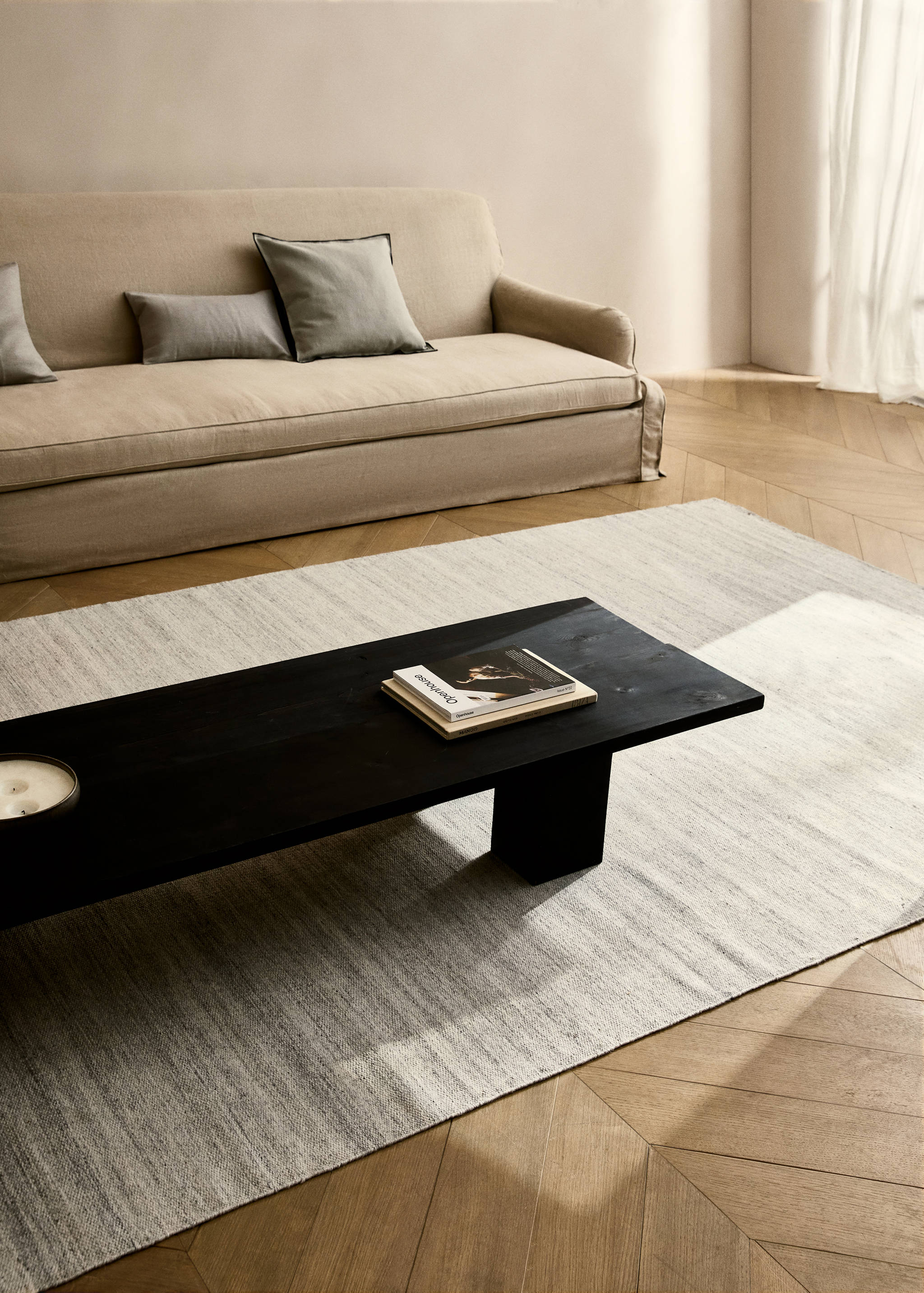 Catifa melange ratlles extragran - Pla general