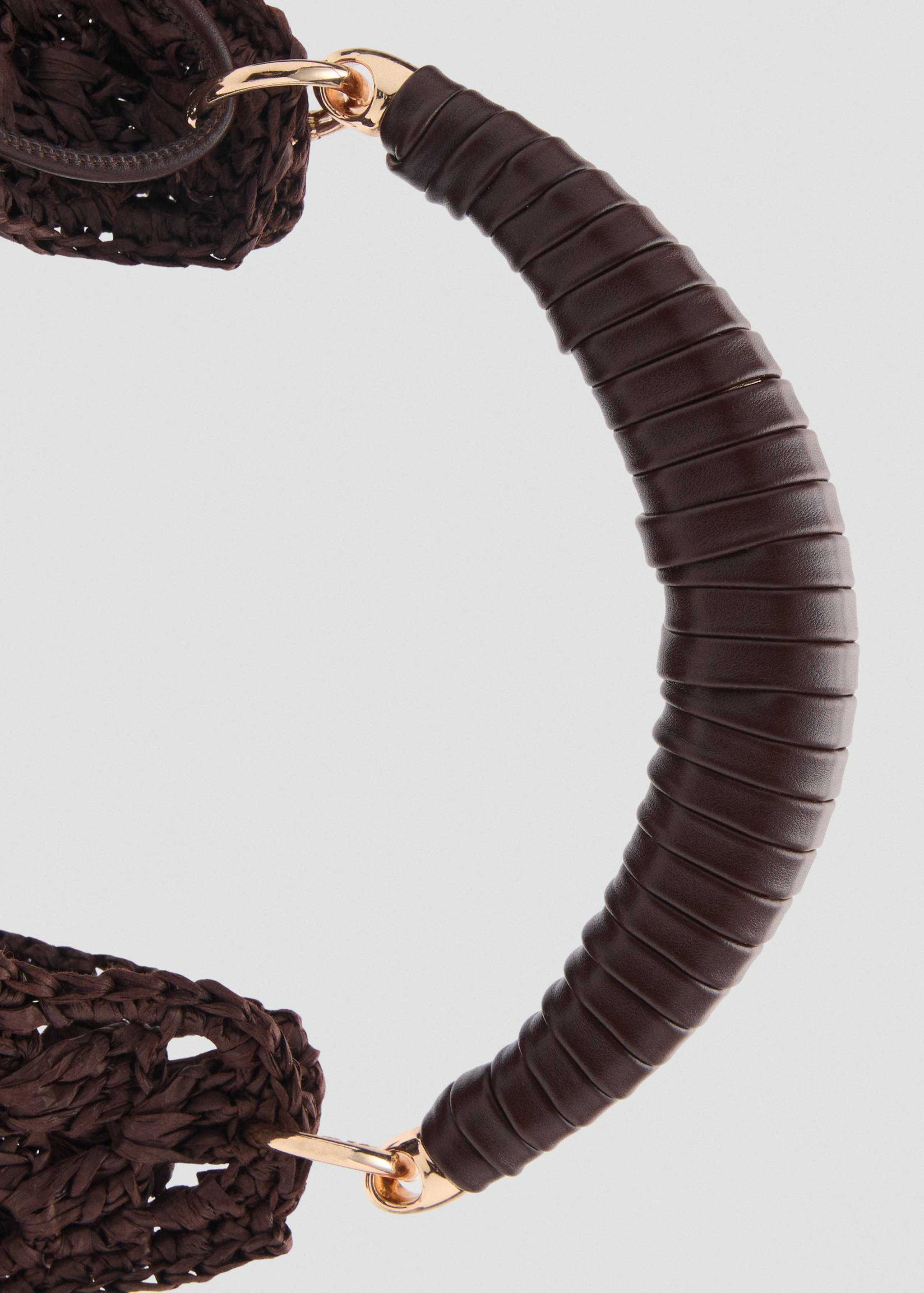 Sac porté épaule fibre naturelle breloque en fleurs - Détail de l'article 2