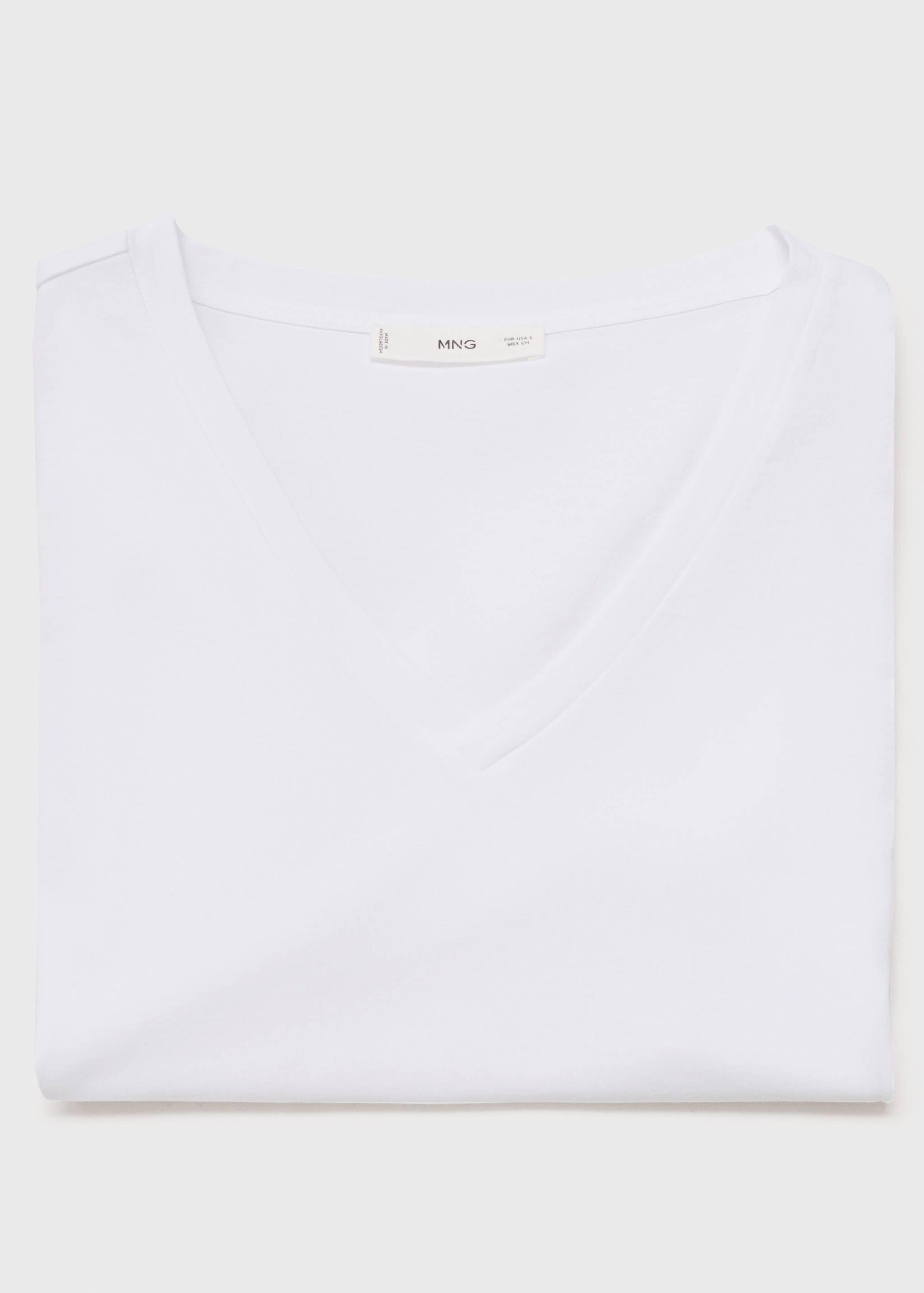V-neck cotton T-shirt - Details of the article 8