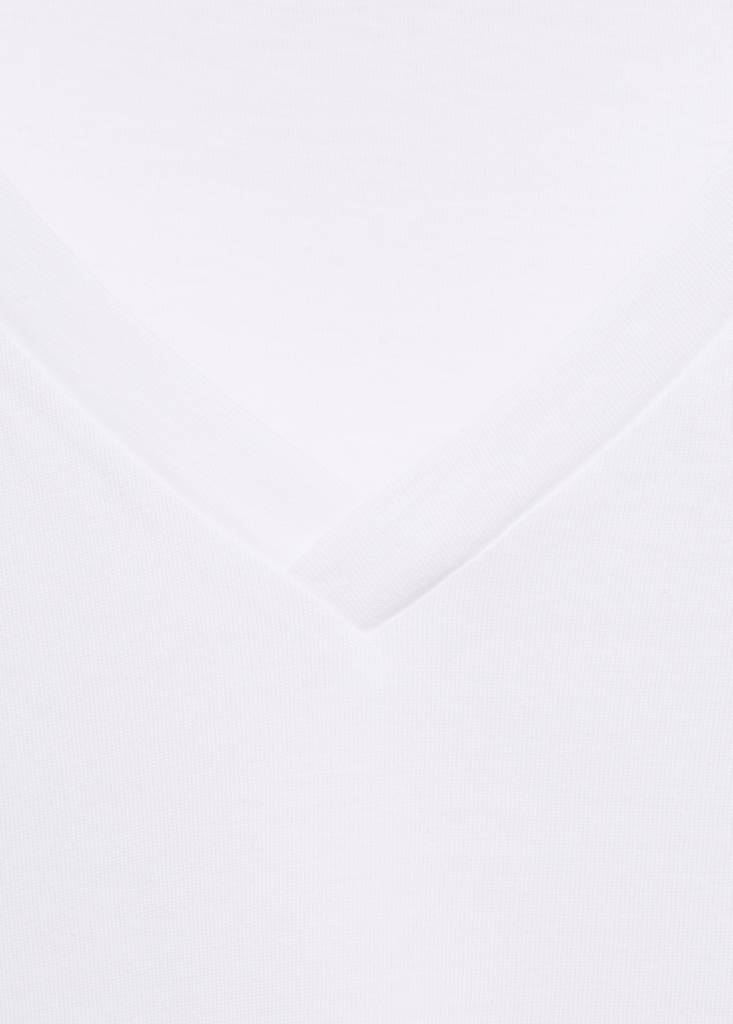 V-neck cotton T-shirt — White