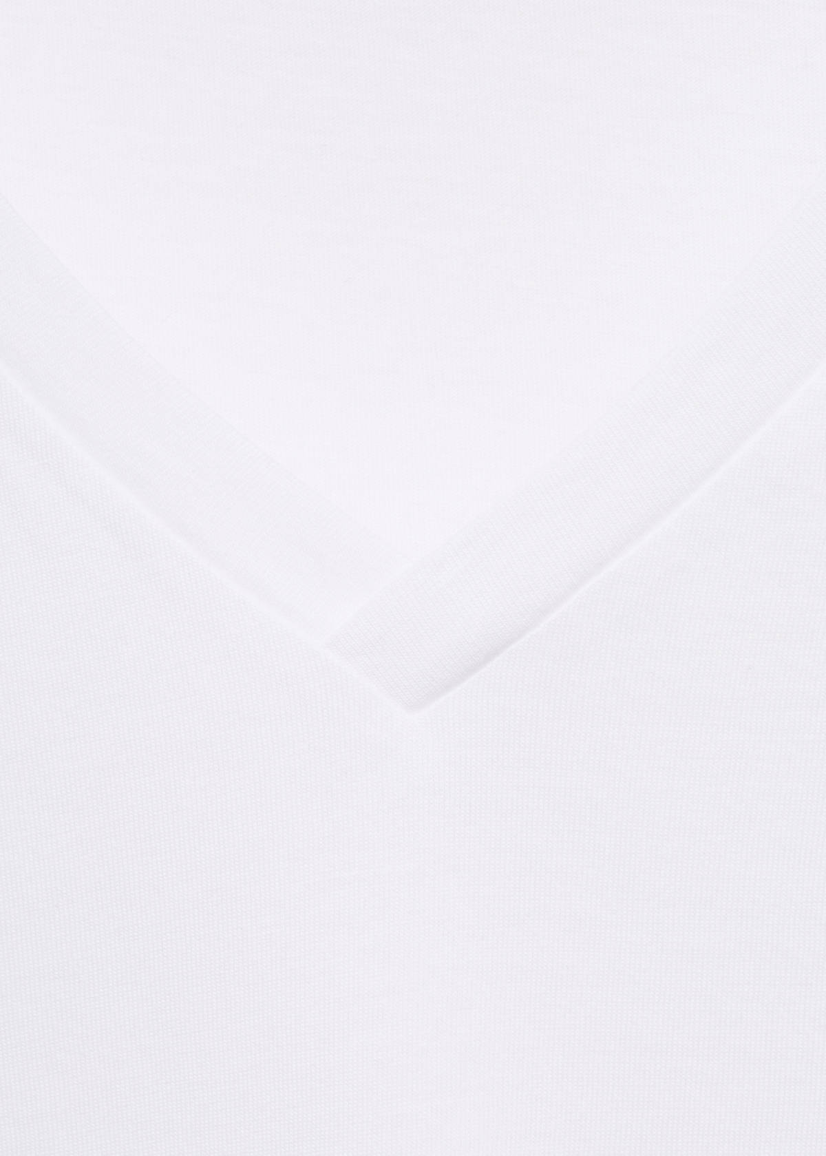 V-neck cotton T-shirt — White