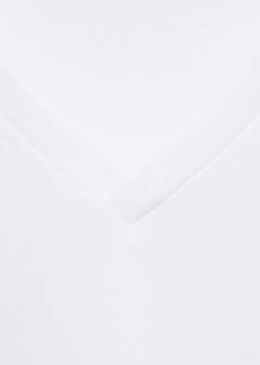 V-neck cotton T-shirt — White 11