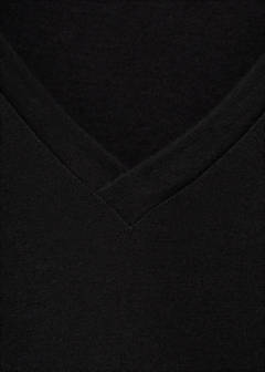V-neck cotton T-shirt — Black 10