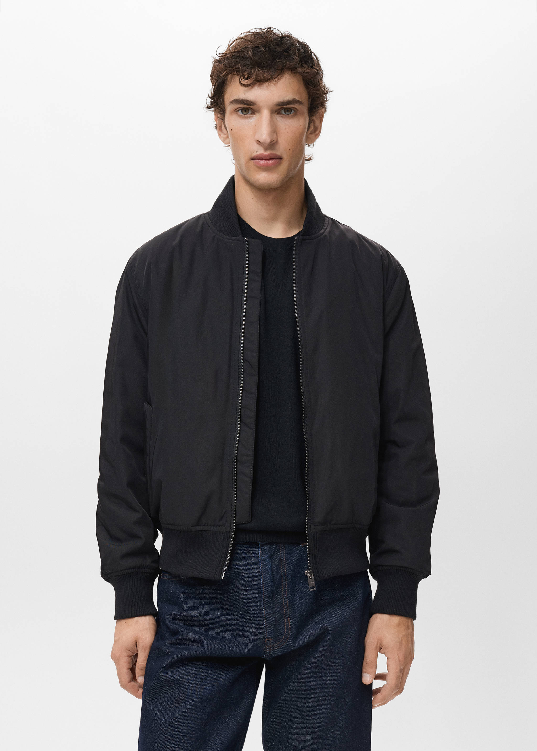 Water-repellent bomber jacket - Medium plane