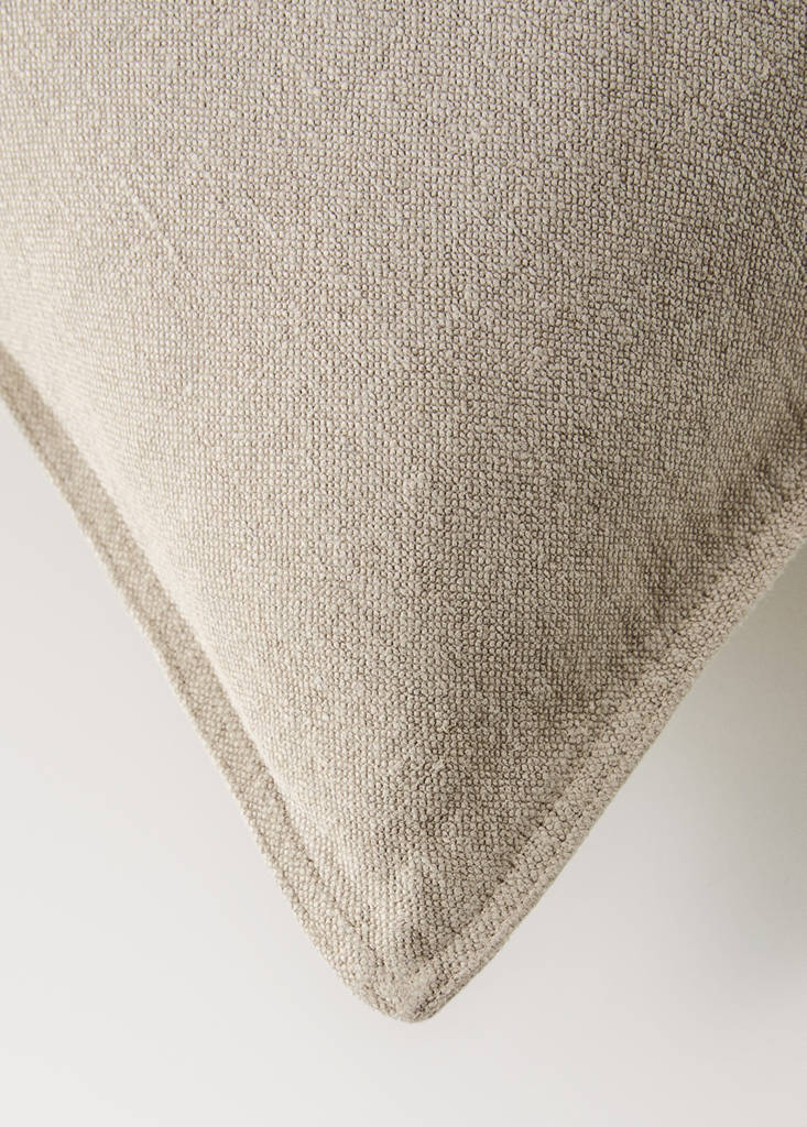 Linen garment-dyed cushion cover 45x45 cm — Beige