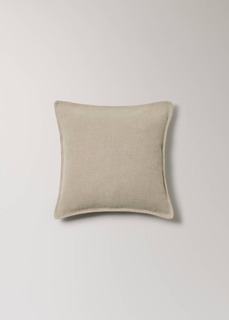 Linen garment-dyed cushion cover 45x45 cm — Beige