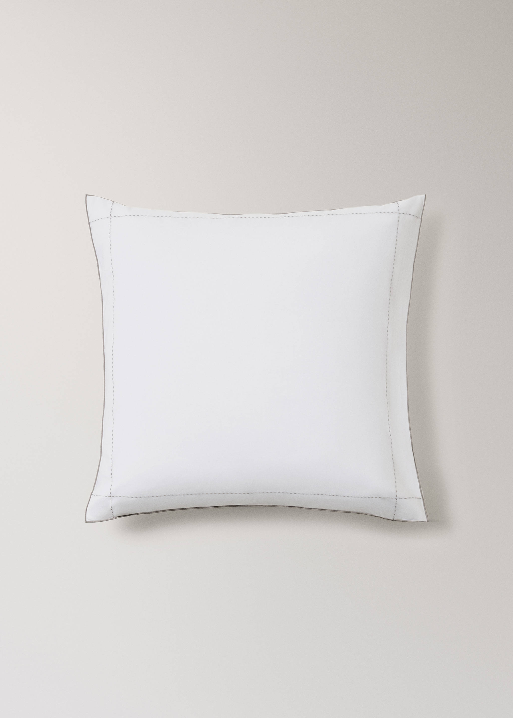 Two 200-thread count percale cotton pillowcases 60x60 cm - Article without model