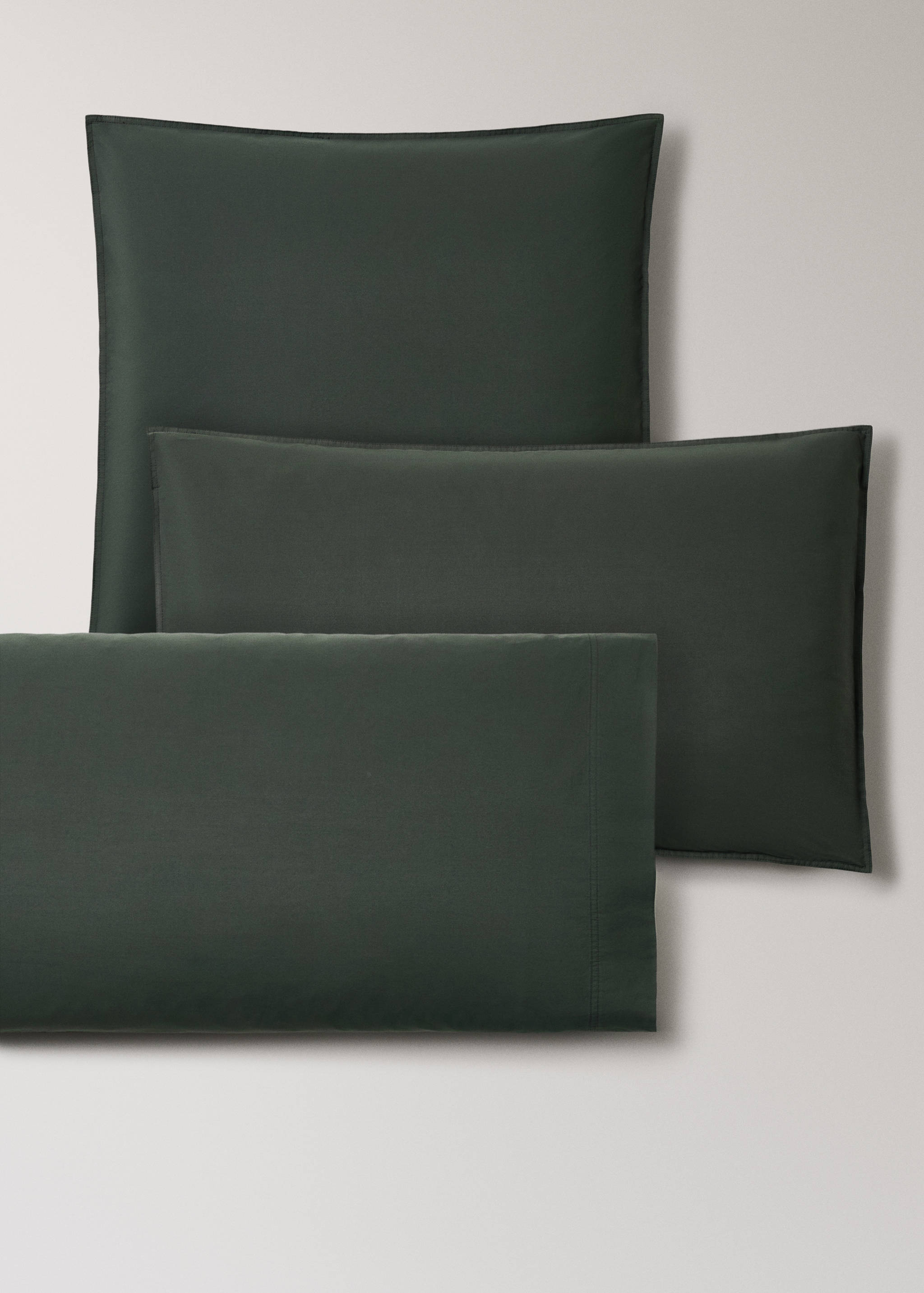 Cotton poplin double-stitched pillowcase 45x110 cm - Details of the article 4