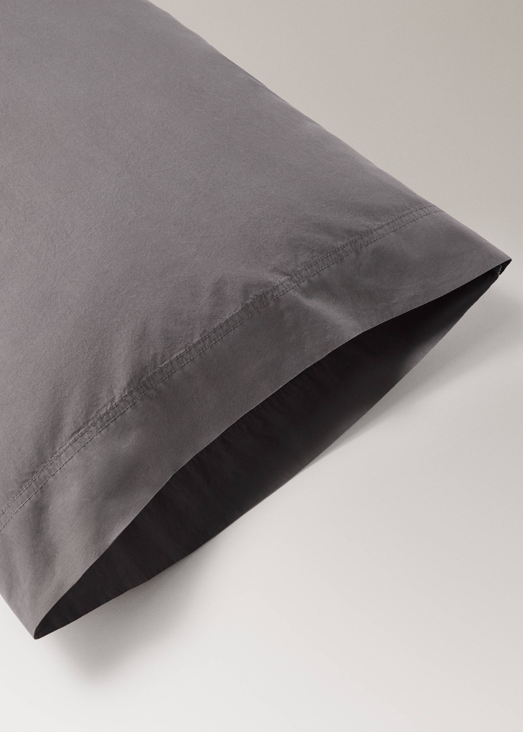 Cotton poplin double-stitched pillowcase 45x110 cm - Details of the article 1