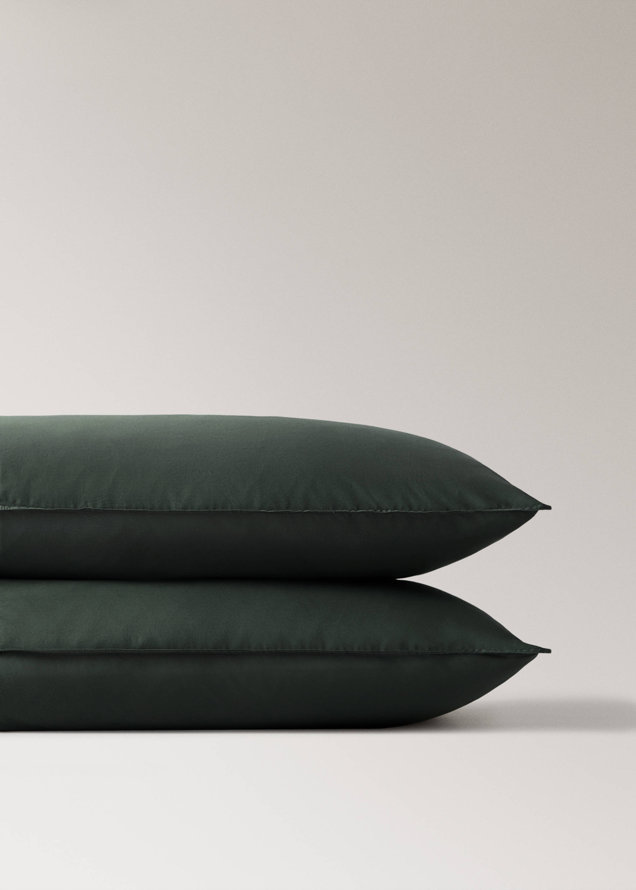 Two cotton poplin double-stitched pillowcases 50x75 cm - Details of the article 1