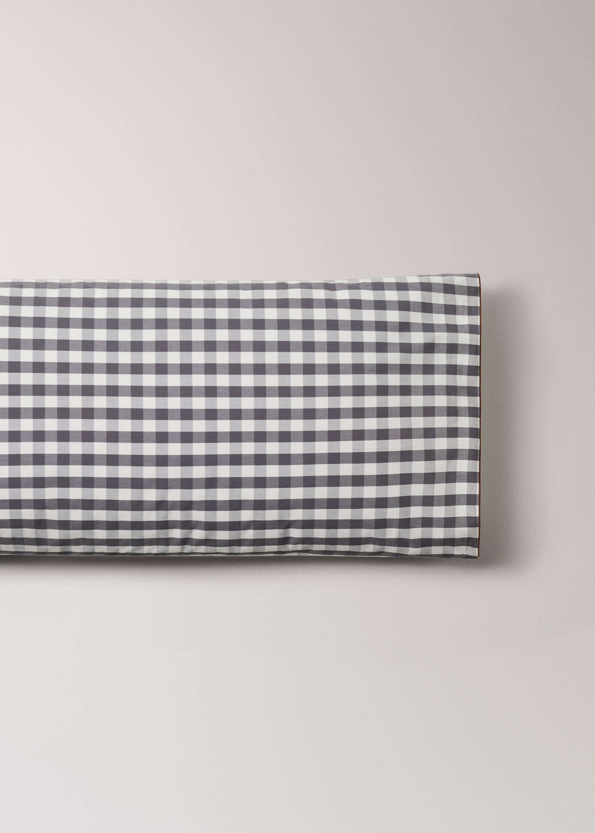 Percale cotton gingham check pillowcase 45x110 cm - Article without model