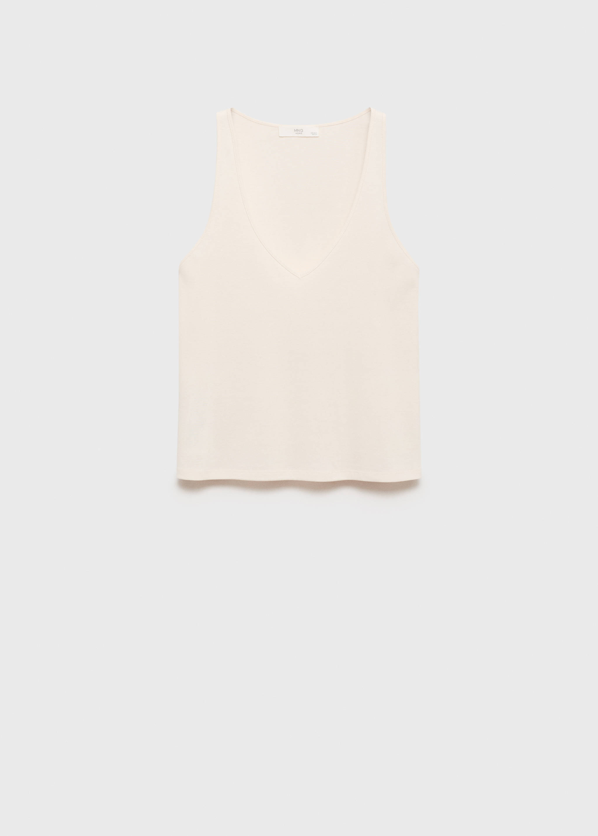 Cotton V-neck tank top - Article without model