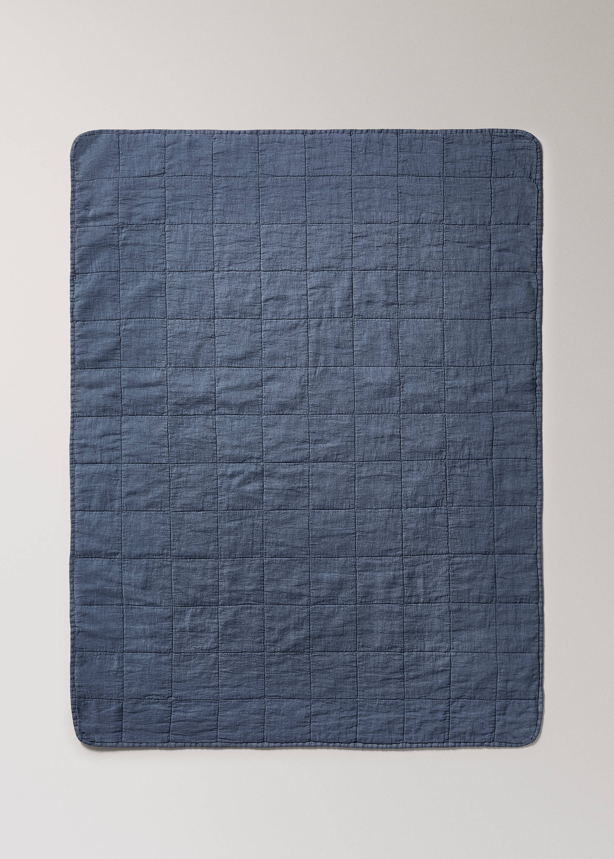 Cuvertură pătuț din in garment dyed, cusături pătrate - Detaliu al articolului 3