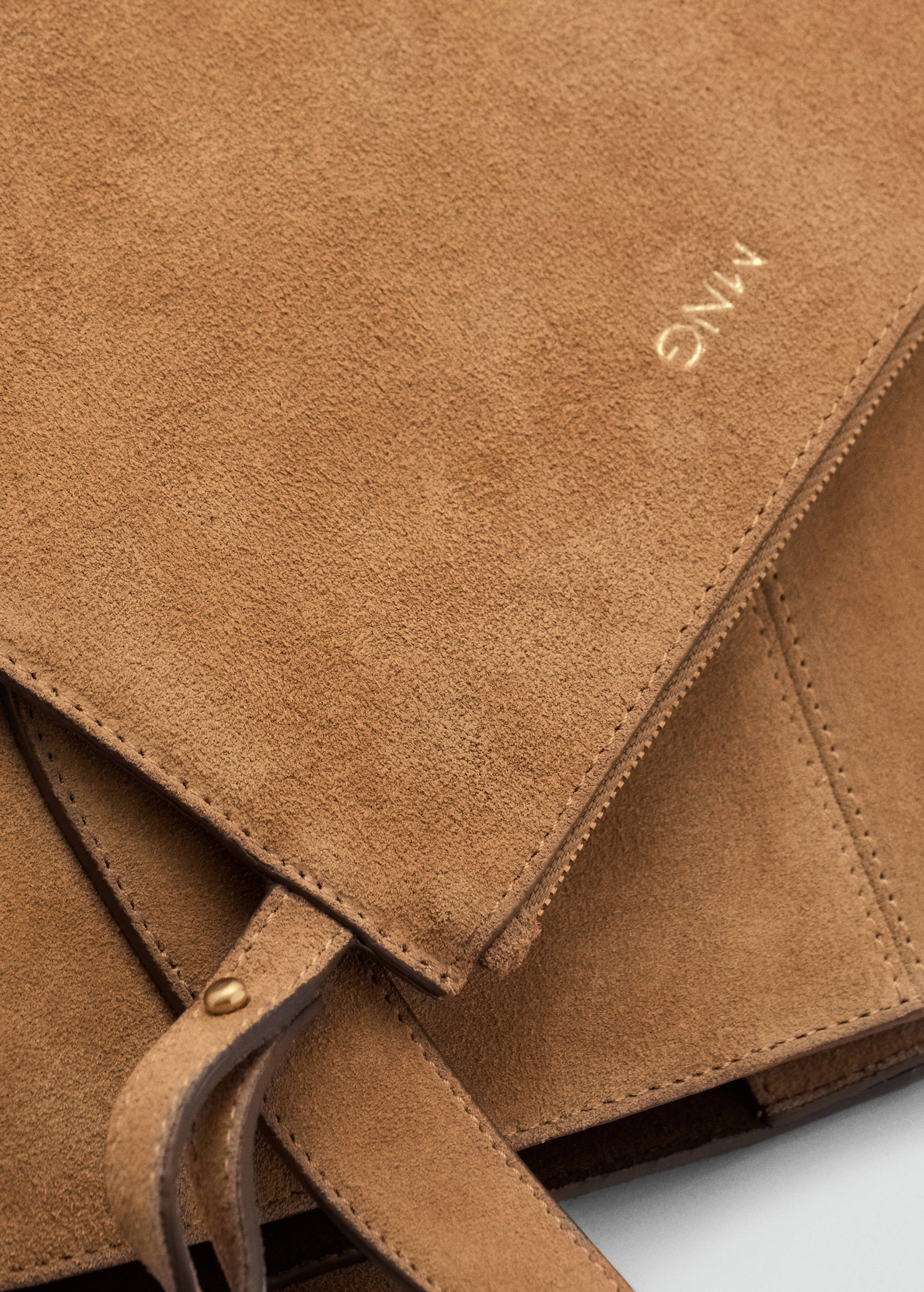 Мини-сумка шоппер из спилка - Деталь изделия 2