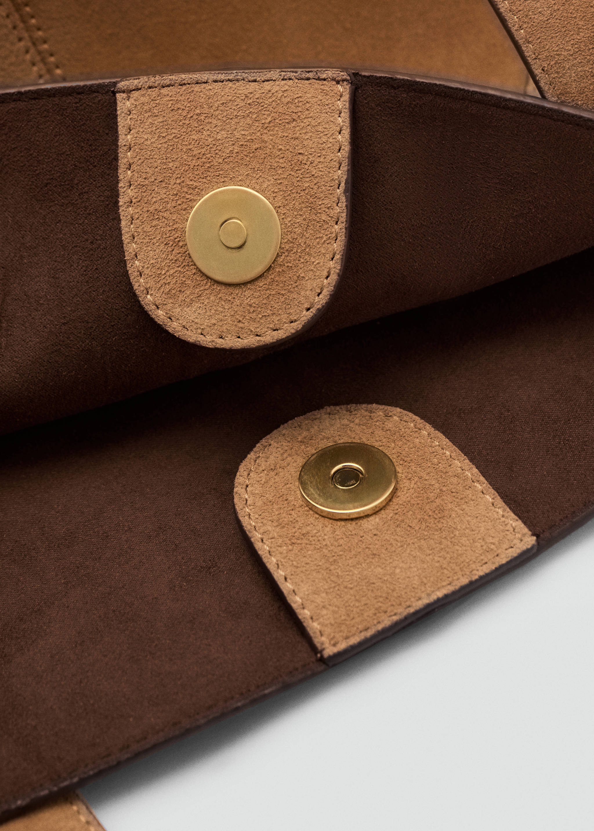 Мини-сумка шоппер из спилка - Деталь изделия 3