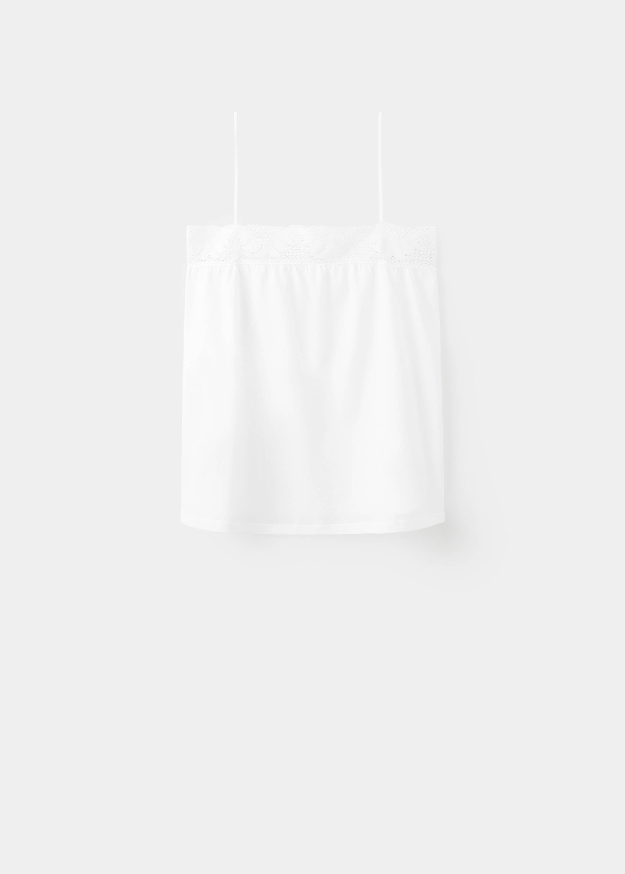 Cotton top with lace straps - Article without model