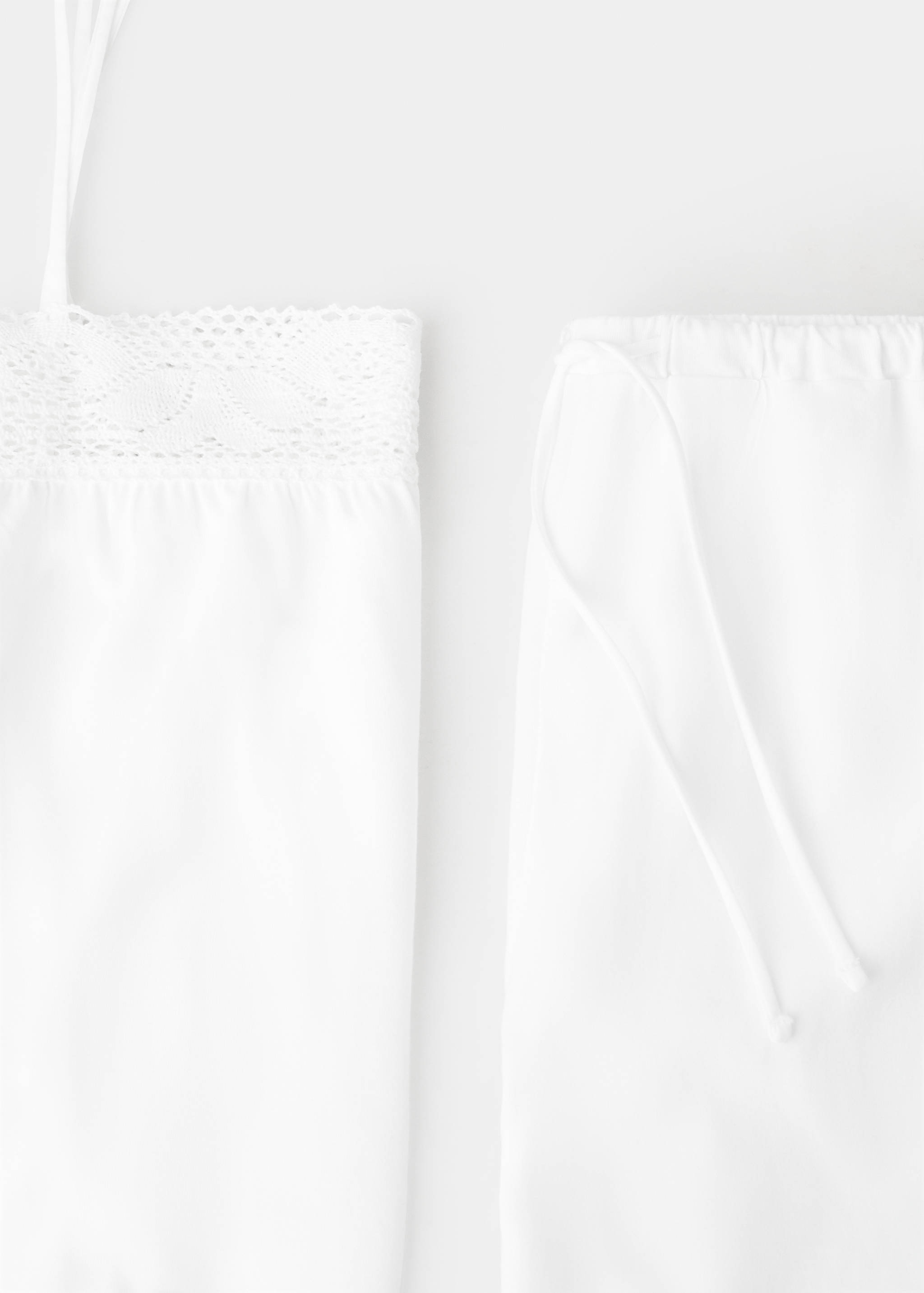 Cotton top with lace straps - Details of the article 0