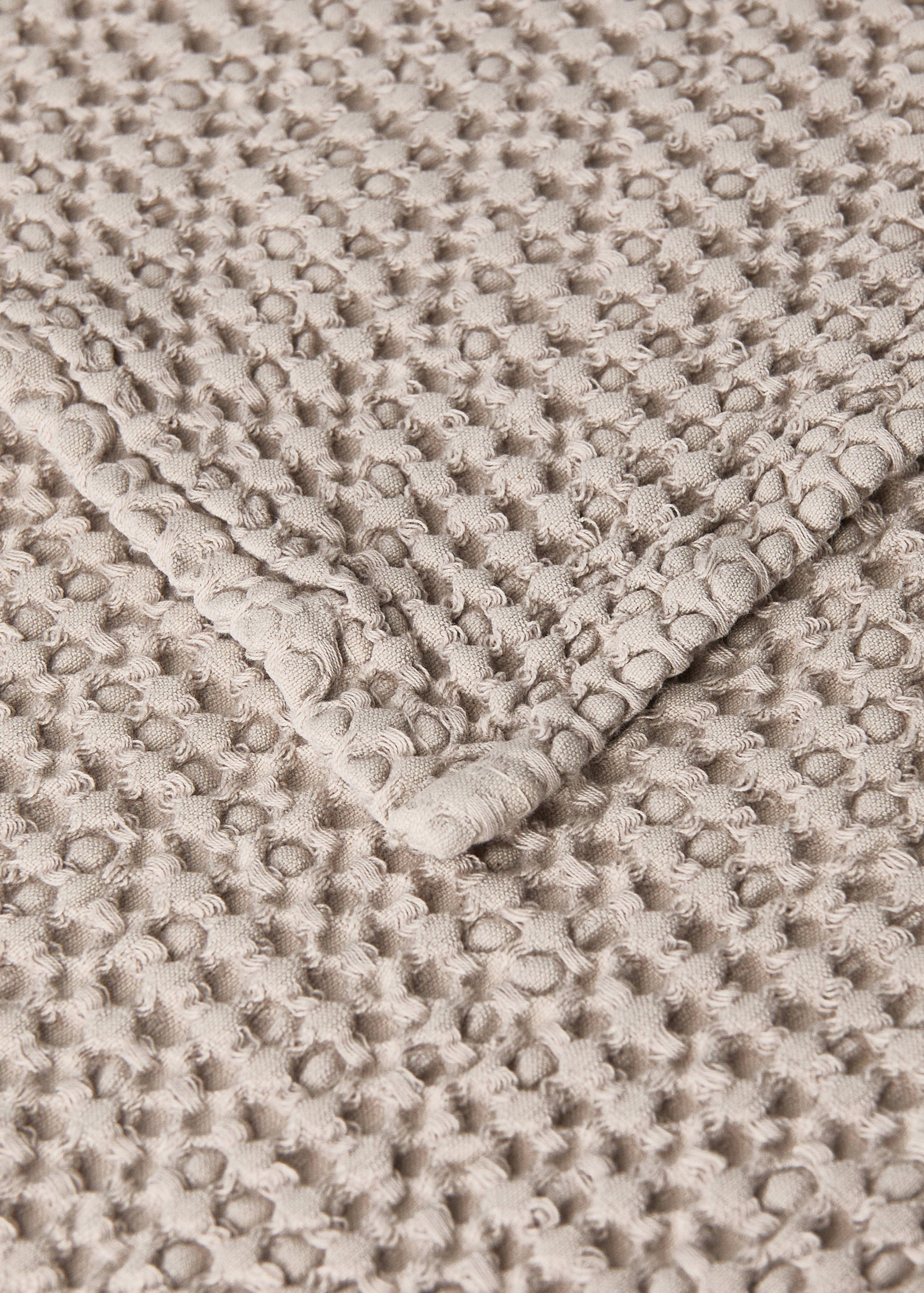 Cot bedspread cotton garment-dyed waffle blanket 90/105 cm - Details of the article 1