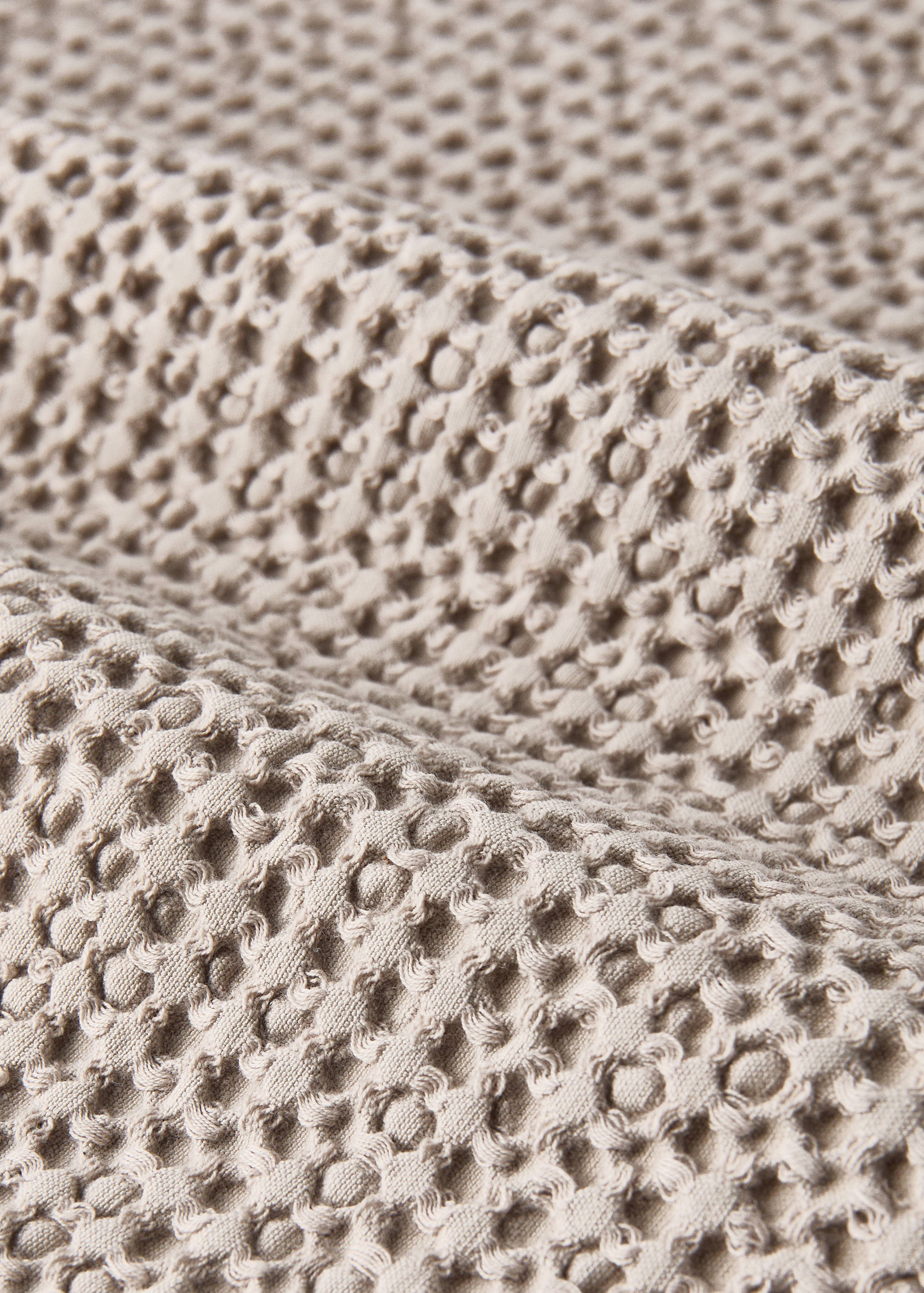 Cot bedspread cotton garment-dyed waffle blanket 90/105 cm - Details of the article 2