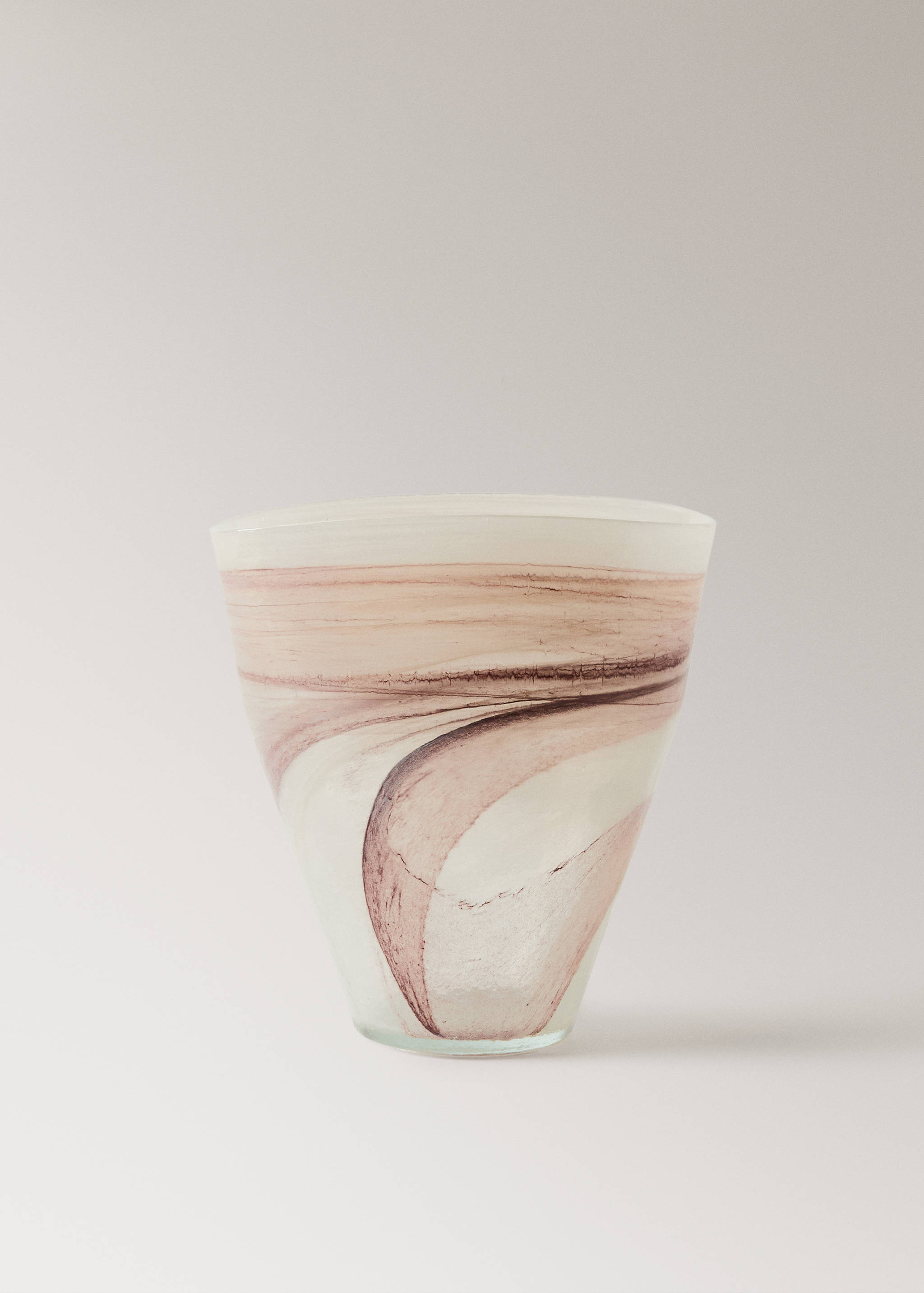 Alabaster-effect glass vase - Article without model