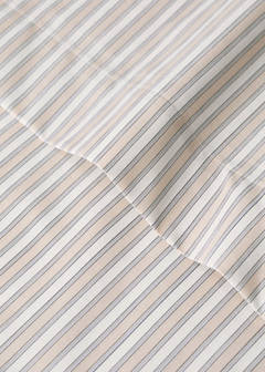Percale cotton stripe-print set of sheets for mini-cot — Vanilla 2