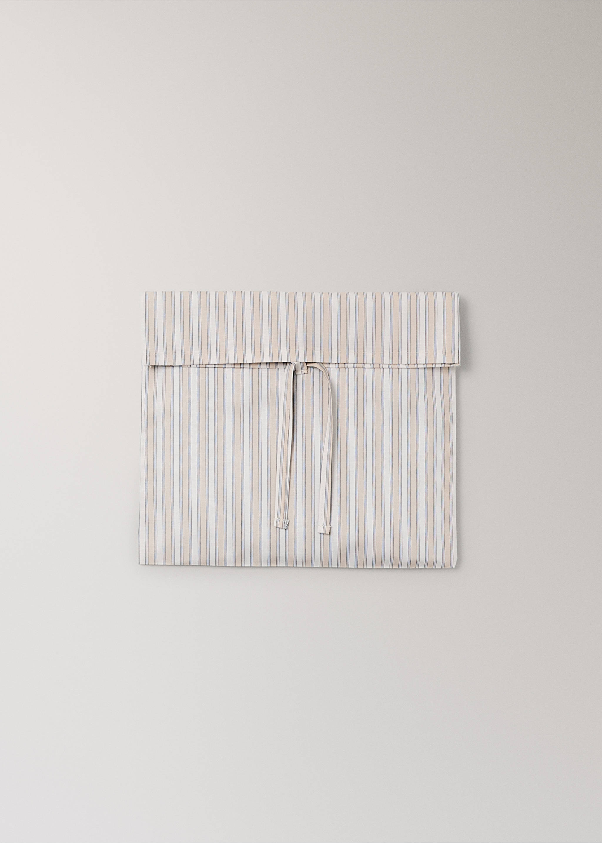 Set sábanas algodón percal estampado rayas mini cuna - Detalle del artículo 5, Vainilla. Ref: 17061553-00.