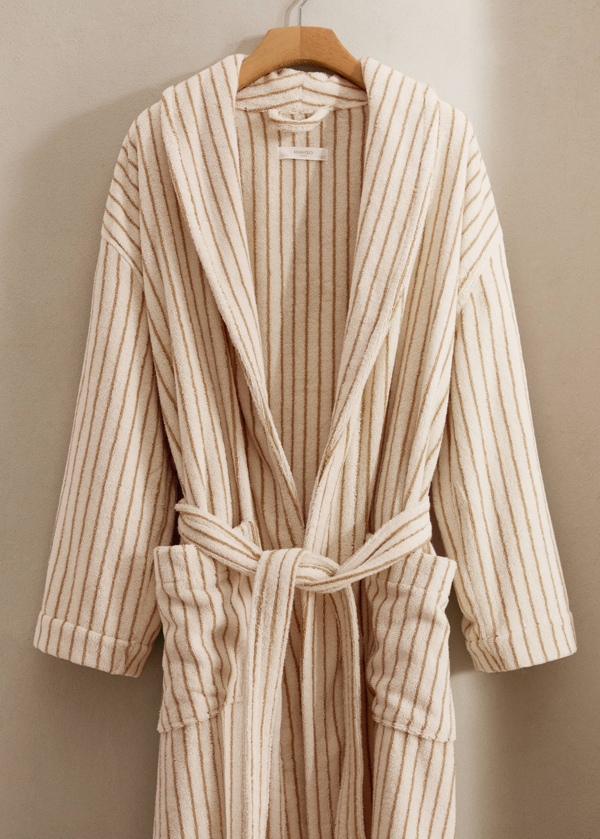 Bademantel mit zweifarbigen Streifen - Allgemeine Ansicht